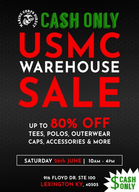 Marine Corps Direct WAREHOUSE MOVING SALE