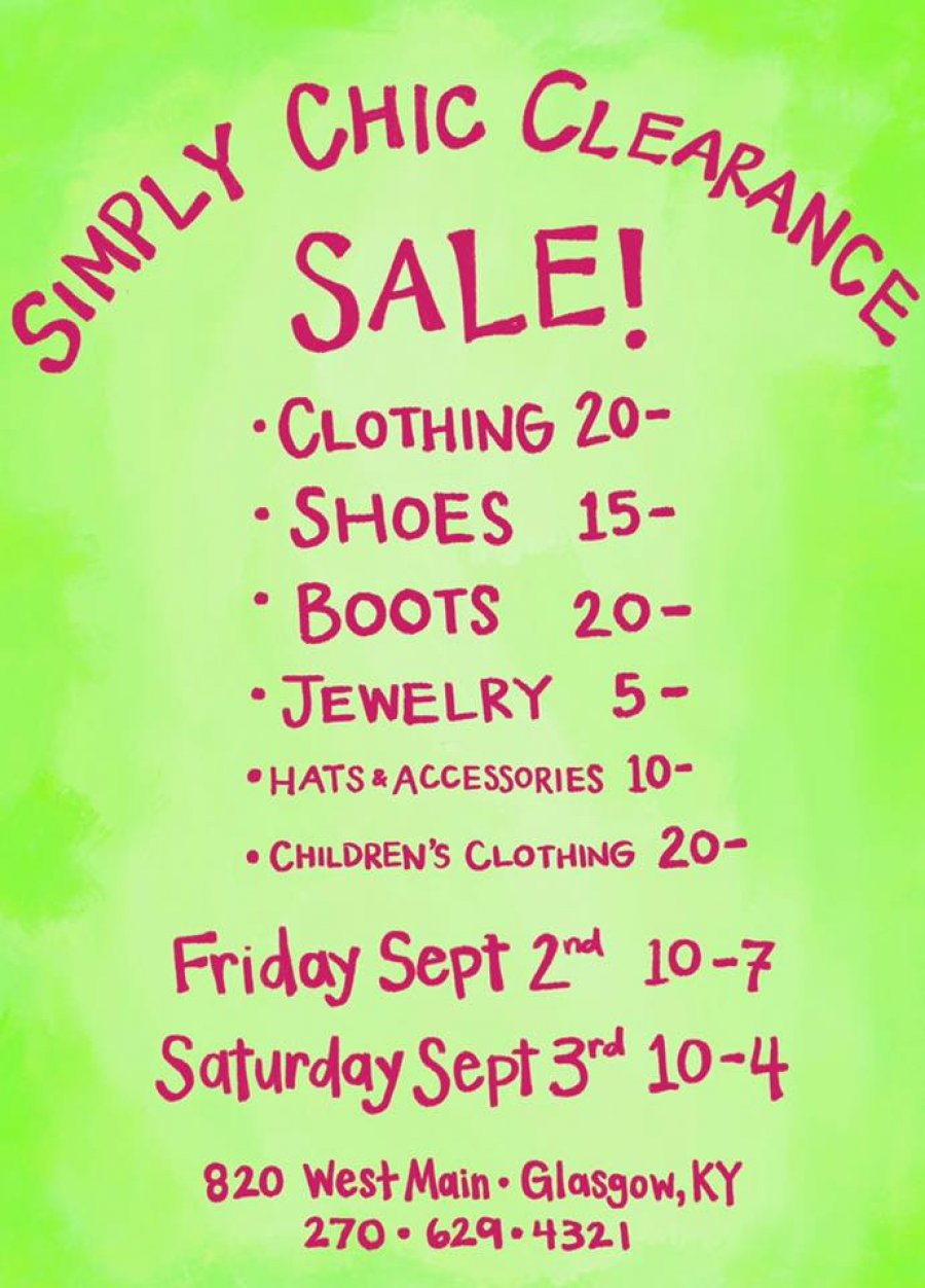 Simply Chic Clearance Sale