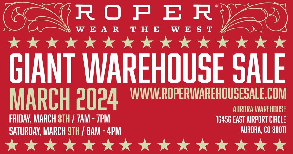Roper Warehouse Sale - Aurora