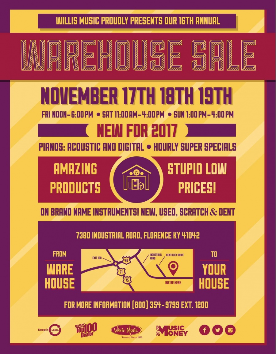 Willis Music 16th Annual Warehouse Sale