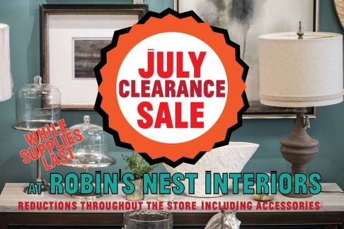 Robin's Nest Interiors Clearance Sale