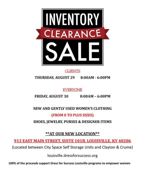 Dress for Success Louisville Late Summer Inventory Clearance Sale
