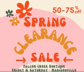 Falcon Creek Boutique Spring Clearance Sale